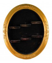 VINTAGE GILTWOOD & VELVET DISP