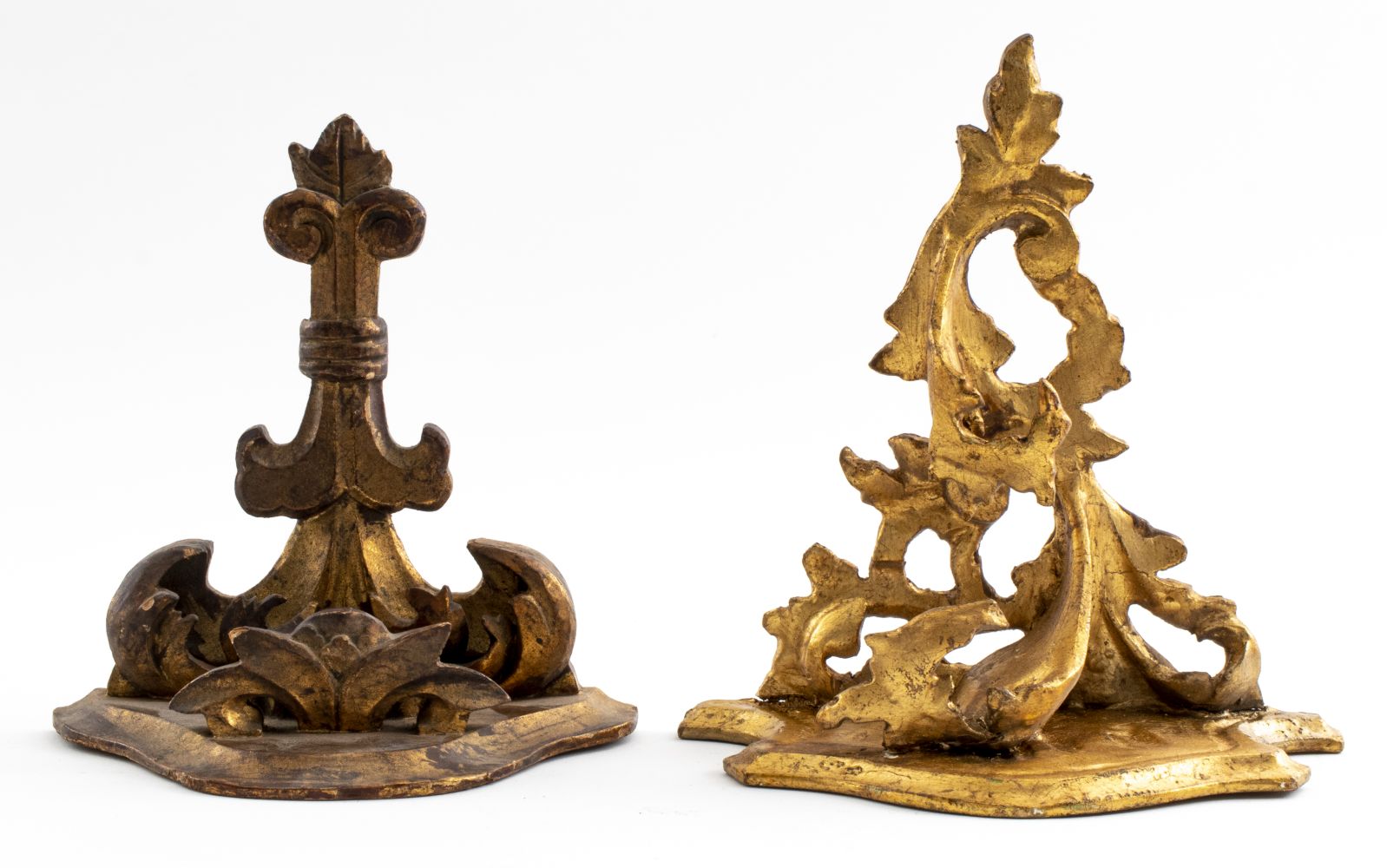 VINTAGE GILTWOOD WALL BRACKETS, 2