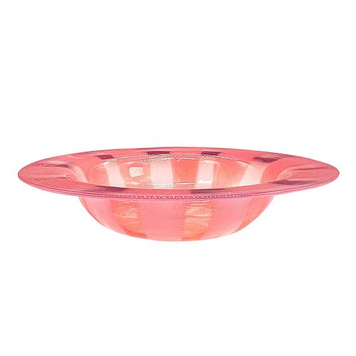 VINTAGE GLASS BOWL, PINK