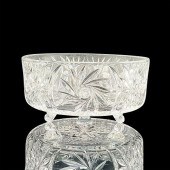VINTAGE GLASS FOOTED DECORATIV