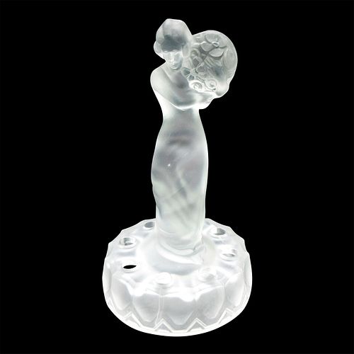 VINTAGE GLASS FROG VASE FIGURINE OF