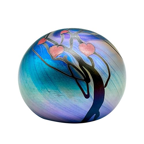 VINTAGE GLASS PAPERWEIGHT BY
