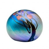 VINTAGE GLASS PAPERWEIGHT BY J