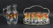 VINTAGE GLASSWARE WITH CADDY A