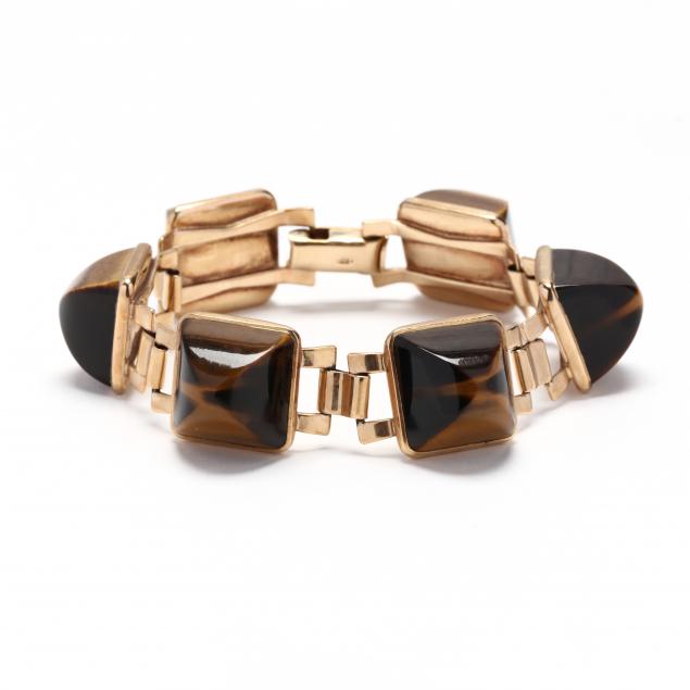 VINTAGE GOLD AND TIGER'S EYE