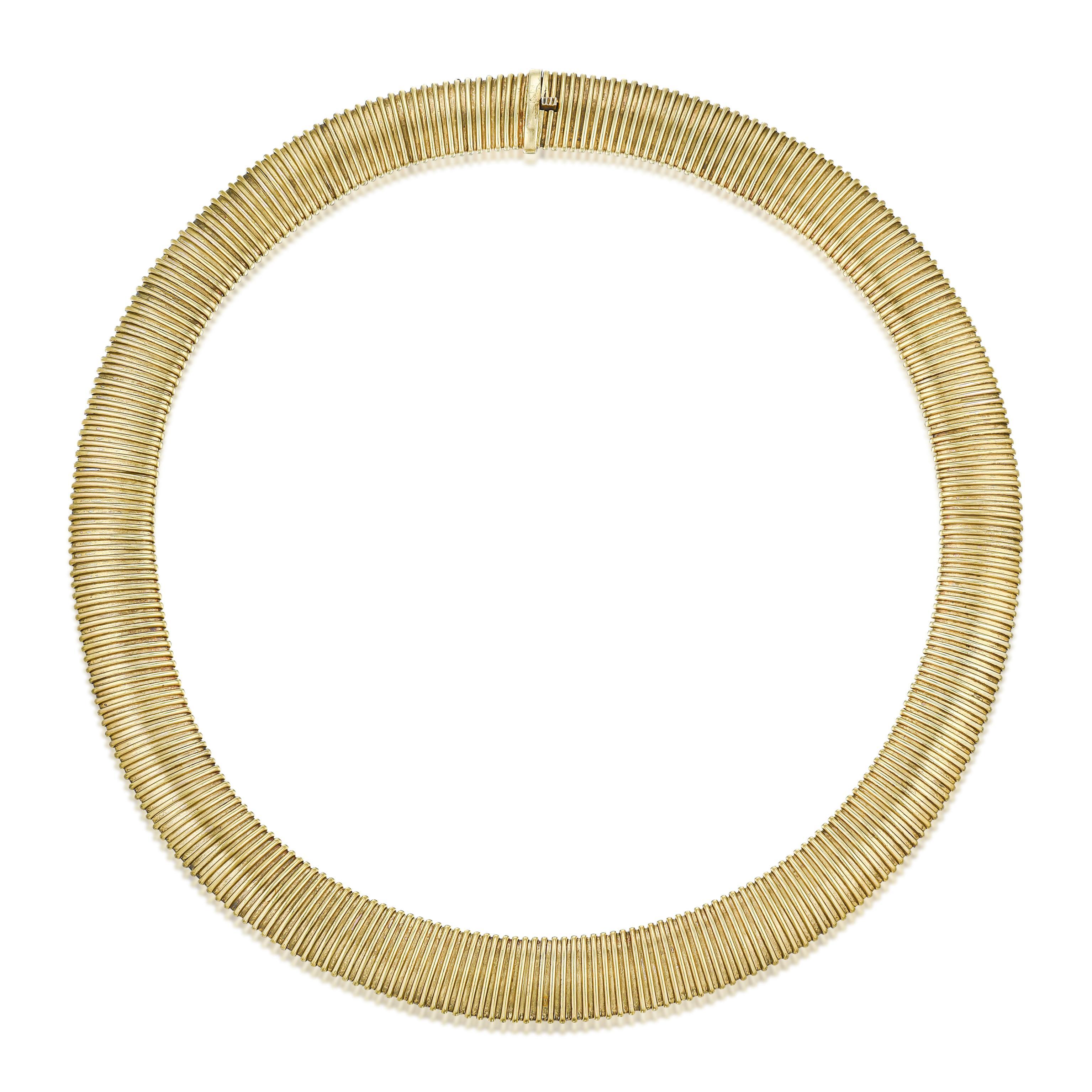 VINTAGE GOLD TUBOGAS NECKLACE