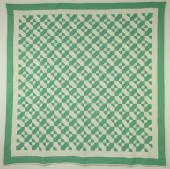 VINTAGE GREEN AND WHITE CIRCLE