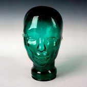 VINTAGE GREEN GLASS MANNEQUIN