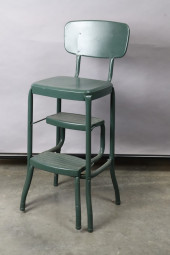 VINTAGE GREEN STEP STOOL CHAIR