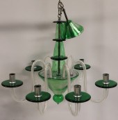 VINTAGE GREEN TO CLEAR MURANO