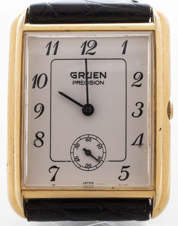 VINTAGE GRUEN GOLD-TONE STAINLESS