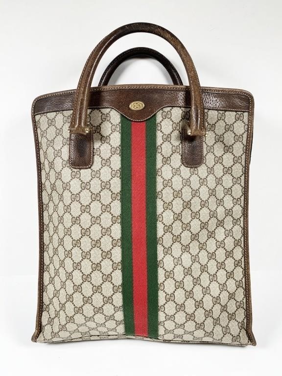 VINTAGE GUCCI MONOGRAM LARGE TOTE