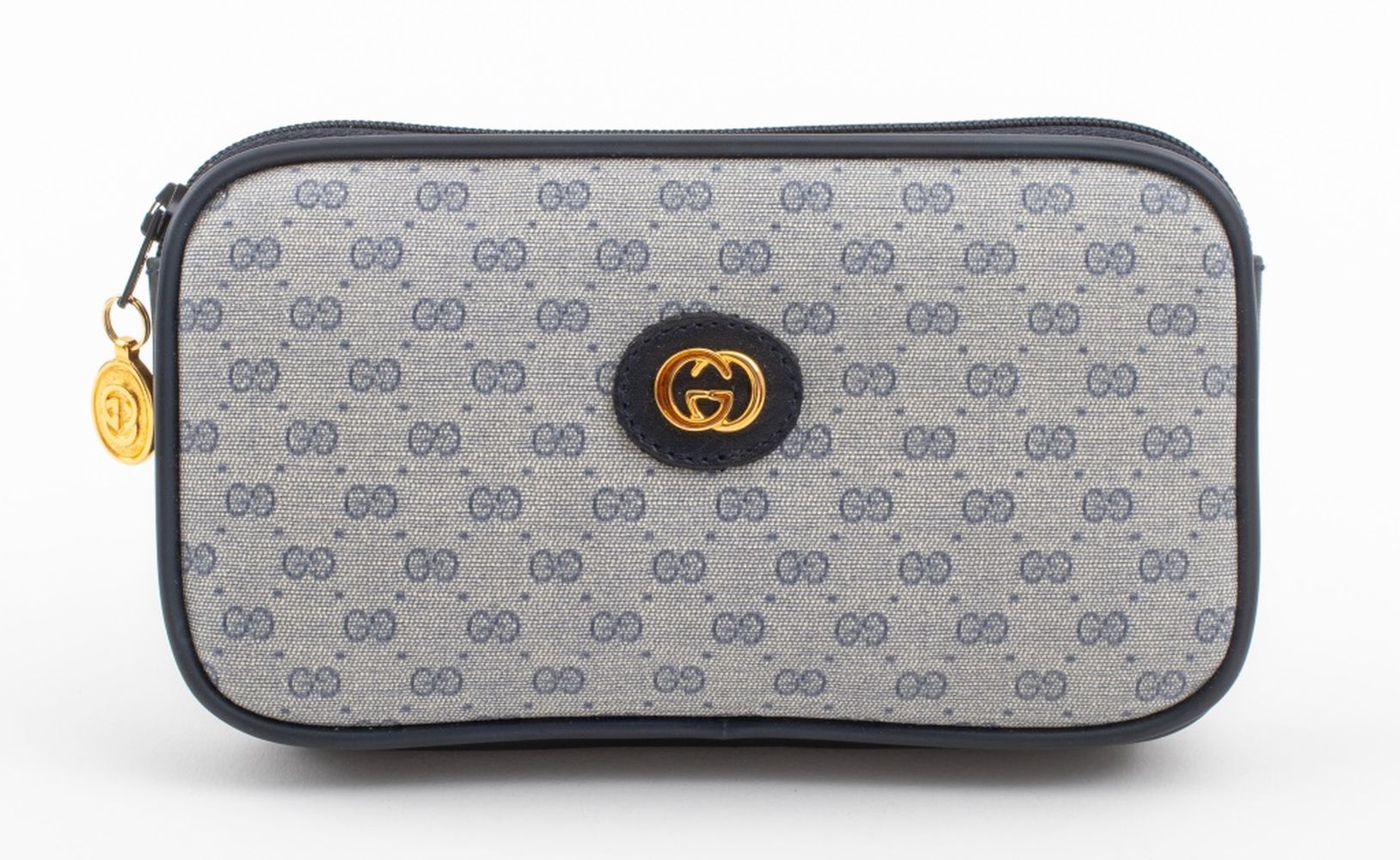 VINTAGE GUCCI NAVY BLUE CLUTCH OR
