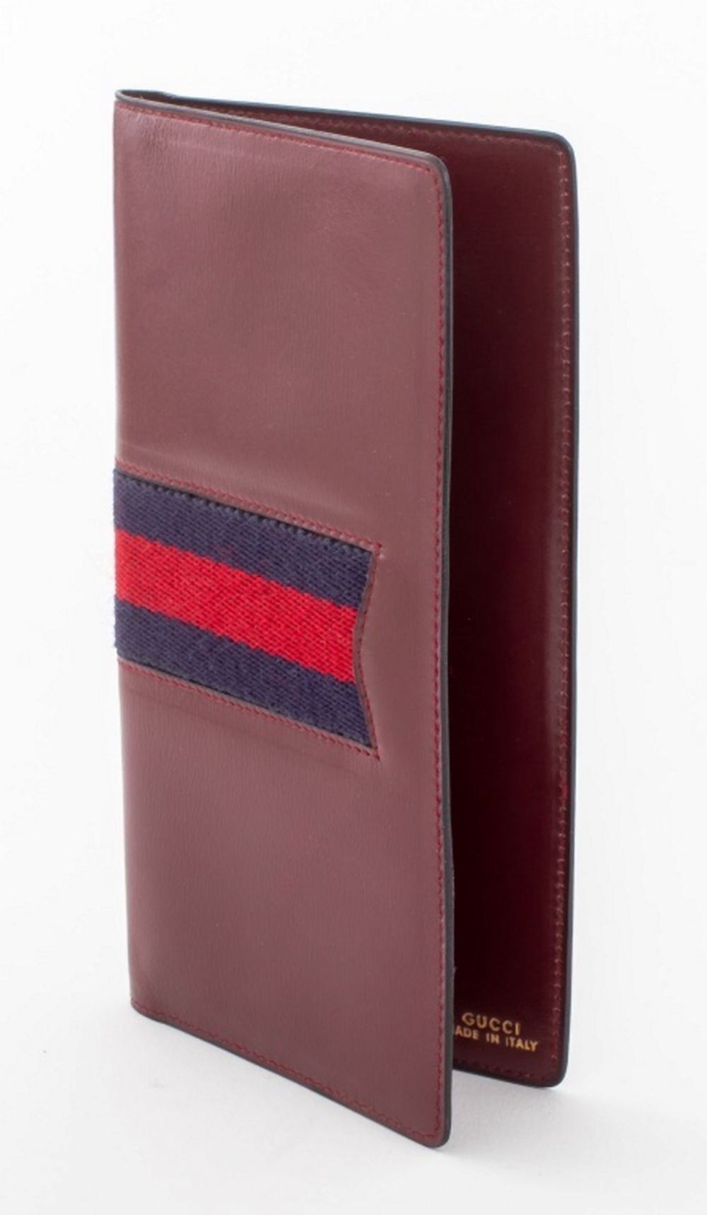 VINTAGE GUCCI RED LEATHER CHECKBOOK
