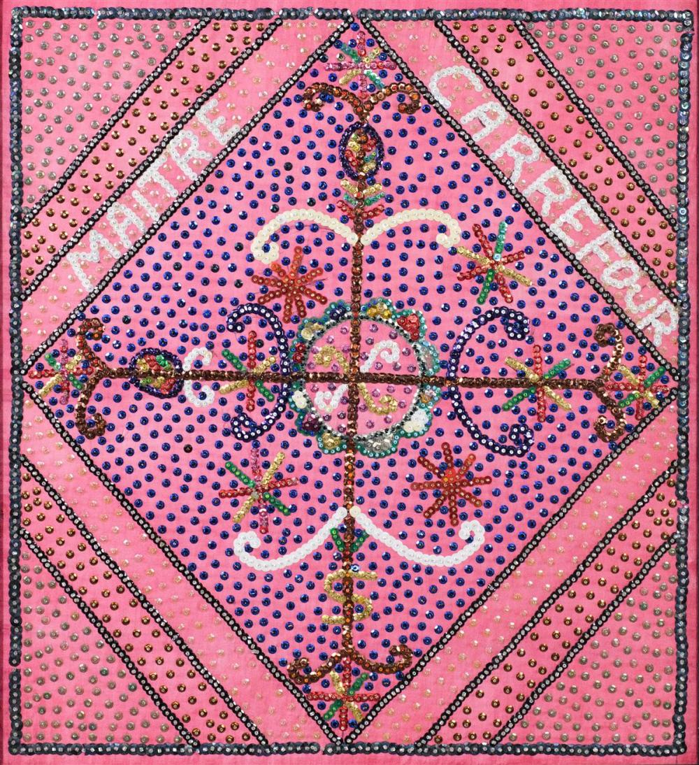 VINTAGE HAITIAN VODOU FLAG