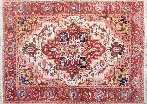 VINTAGE HAND KNOTTED HERIZ ORIENTAL