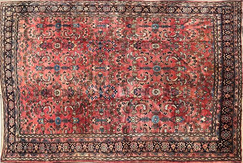 VINTAGE HAND KNOTTED WOOL SAROUK