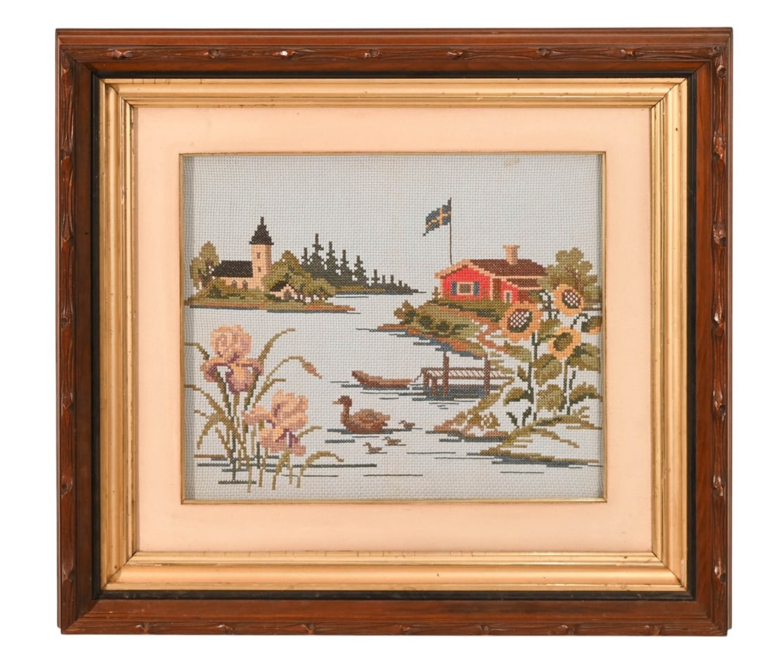 VINTAGE HAND MADE NEEDLEPOINT OF