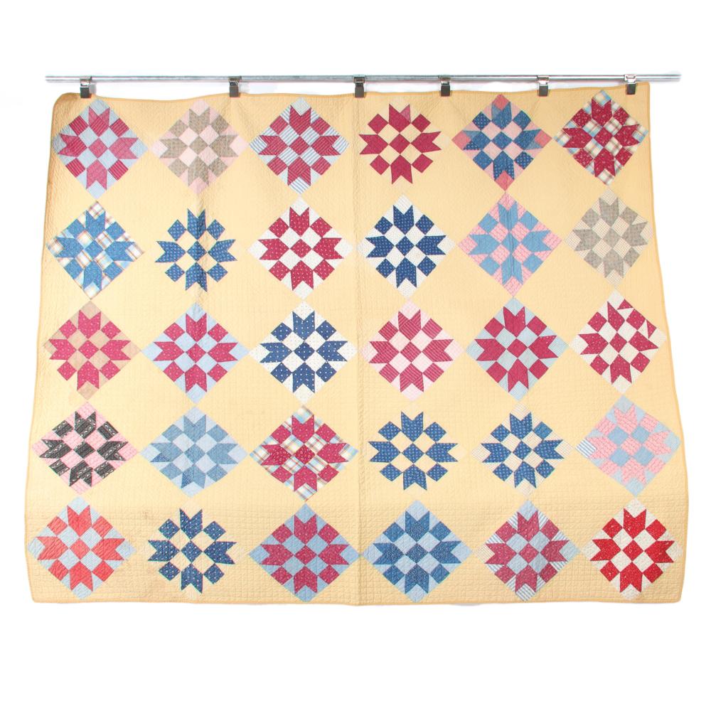 VINTAGE HAND PIECED AND QUILTED
