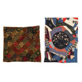 VINTAGE HAND SEWN CRAZY QUILT