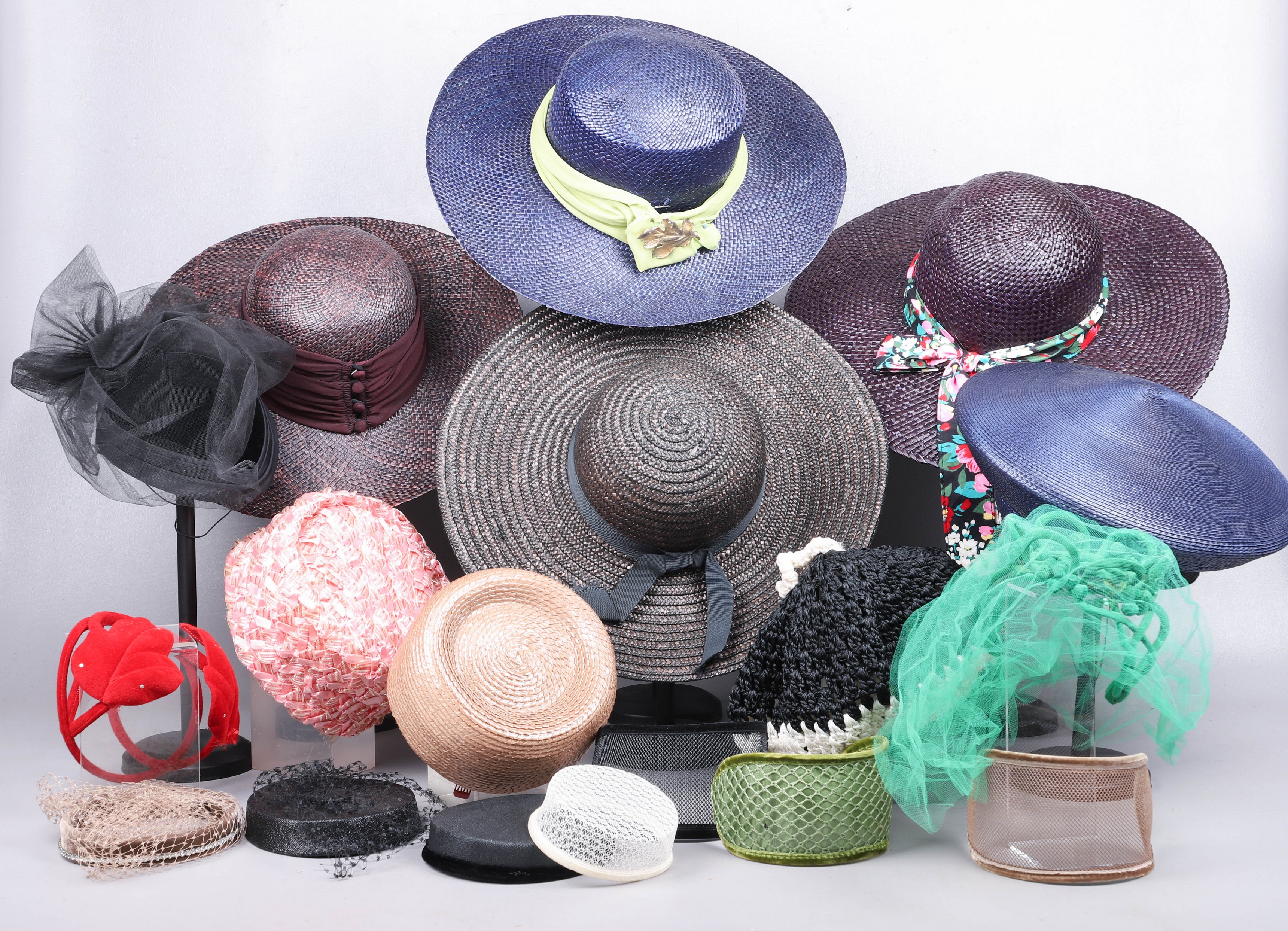 Vintage hat grouping including