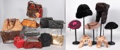 Vintage hats, fur hats, gloves