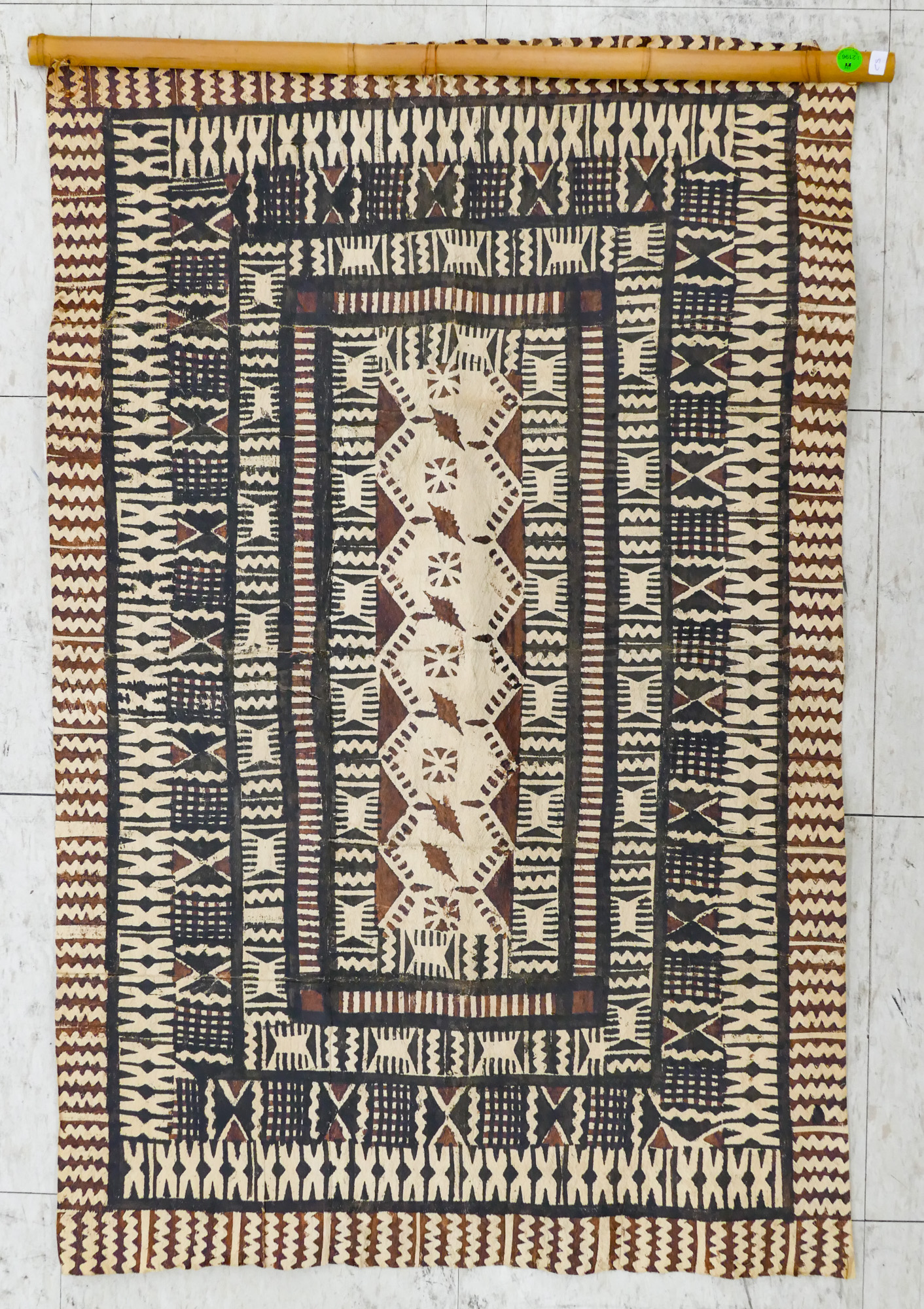 Vintage Hawaiian Tapa Cloth 3'x2'