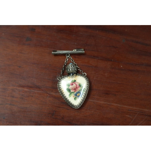 Vintage heart shaped perfume bottle