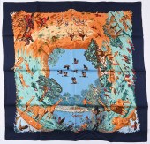 VINTAGE HERMES AFRICA SILK SCA