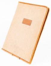 VINTAGE HERMES CANVAS AND LEAT