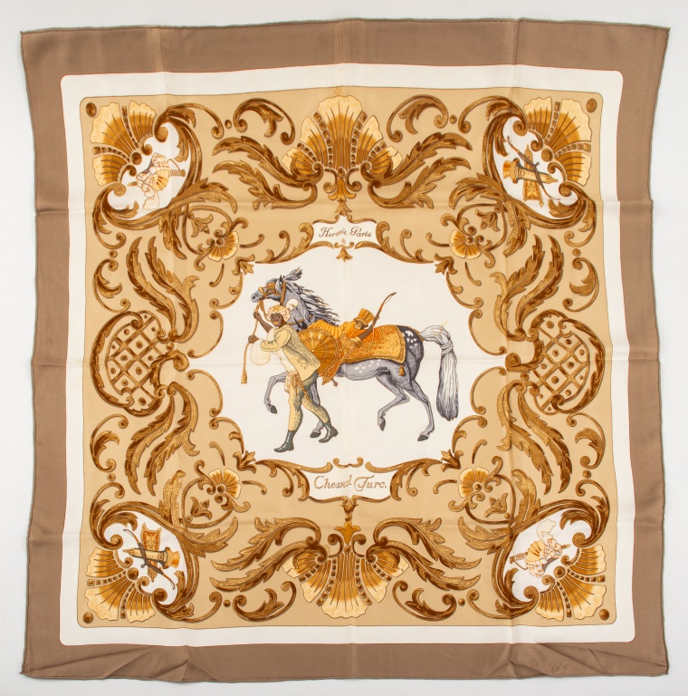 VINTAGE HERMES "CHEVAL TURC" SILK