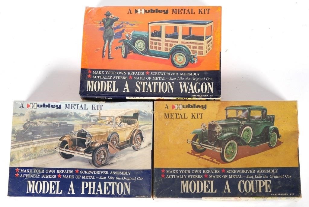 VINTAGE HUBLEY METAL CAR KITSSet of