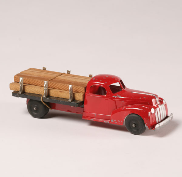 Vintage Hubley toy stakebed truck