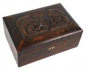 VINTAGE HUMIDOR CARVED MOHAWK