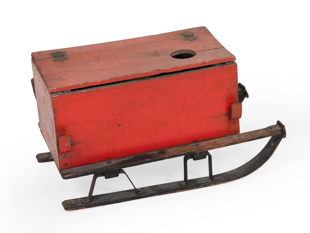 VINTAGE ICE FISHING SLED HEIGHT