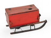 VINTAGE ICE FISHING SLED HEIGH