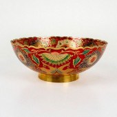 VINTAGE INDIA BRASS AND ENAMEL