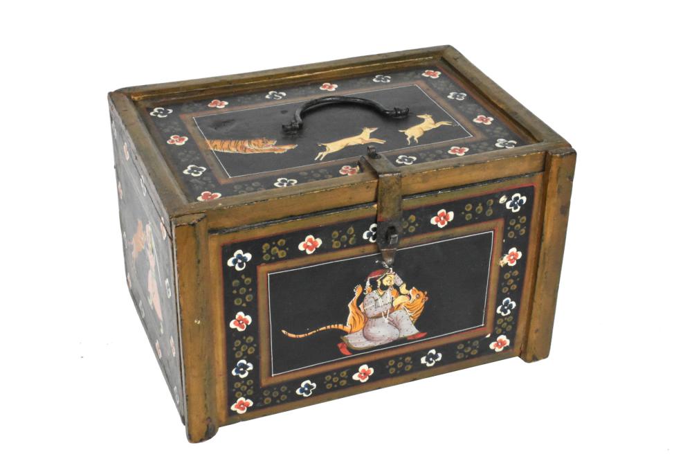 VINTAGE INDIAN WOOD PAINTED