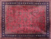 VINTAGE INDO SAROUK HAND KNOTT