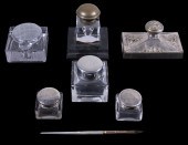 VINTAGE INKWELLS & DESK ACCESS