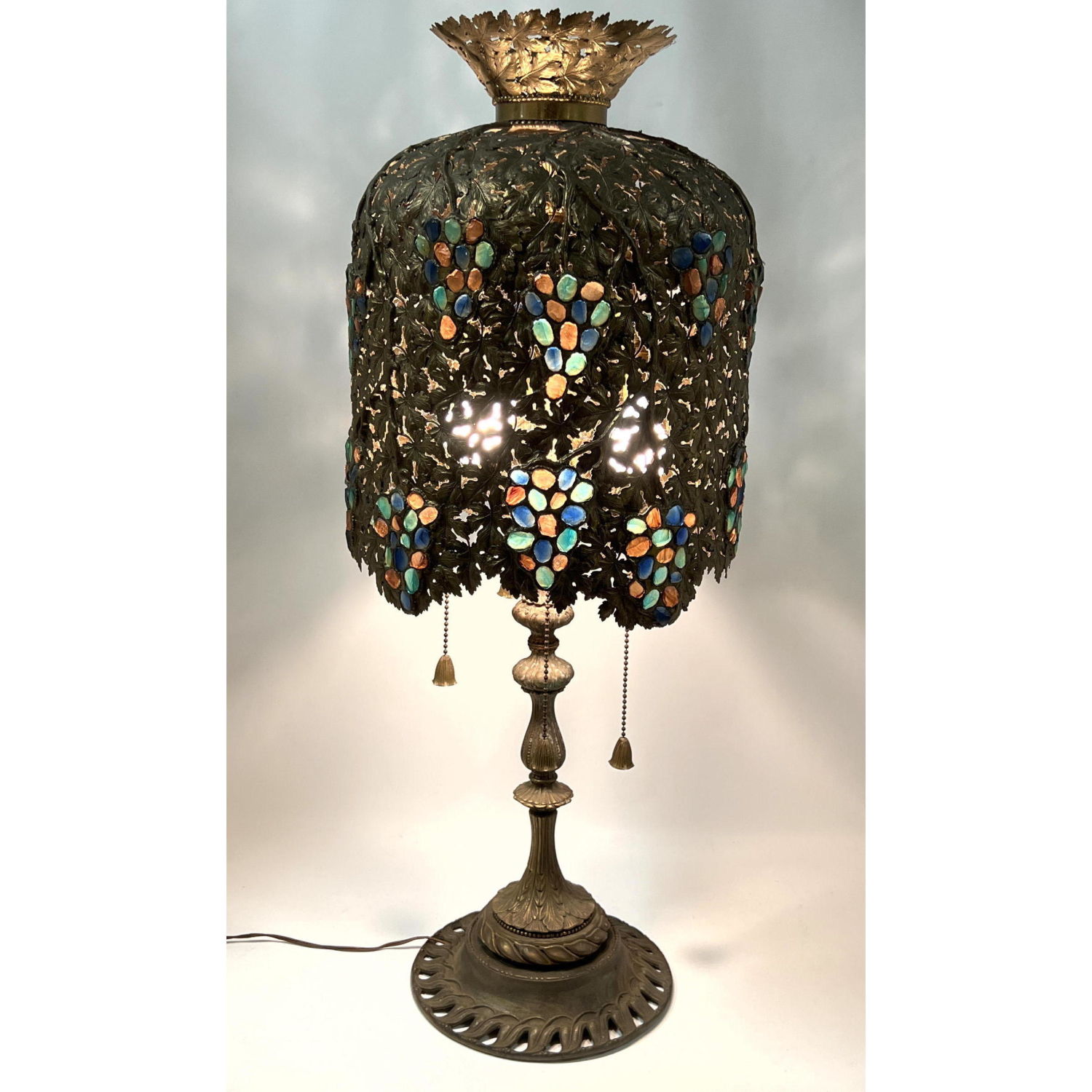 Vintage Intricate Brass Leaded