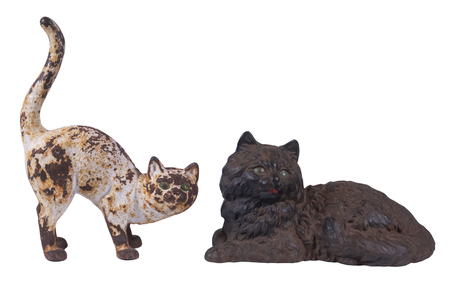 VINTAGE IRON CAT DOORSTOPS