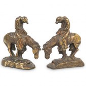 VINTAGE IRON JOCKEY BOOKENDSDE