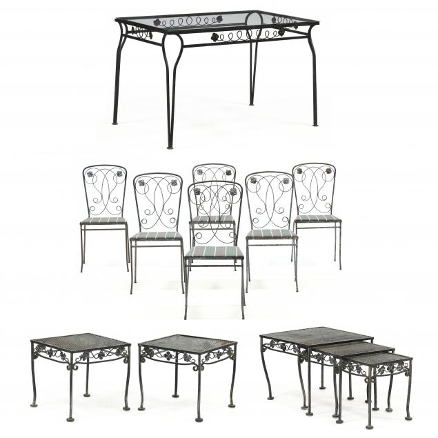 VINTAGE IRON PATIO TABLES AND