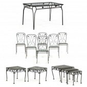 VINTAGE IRON PATIO TABLES AND