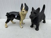 Vintage iron Scottie dog doors