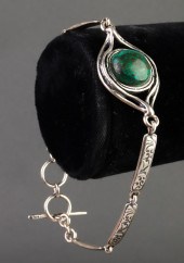 VINTAGE ISRAELI SILVER GREEN P