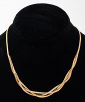 VINTAGE ITALIAN 14K TRI-GOLD W