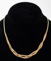 VINTAGE ITALIAN 14K TRI-GOLD W