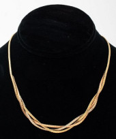 VINTAGE ITALIAN 14K TRI-GOLD W